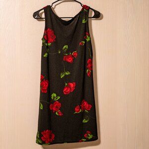 Vintage G.A.S. Rose Print Mini Dress – Made in USA – Size Small